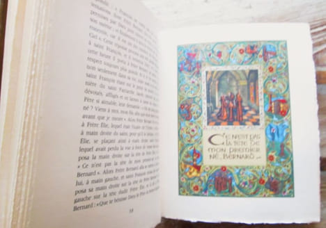 LES FIORETTI. D'après l'édition Cesari publiée à Vérone en 1822, illustrés d'enluminures par A. Dussarthou.. D'ASSISE, Saint François