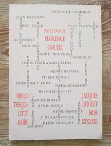 Par le don de Florence Gould.