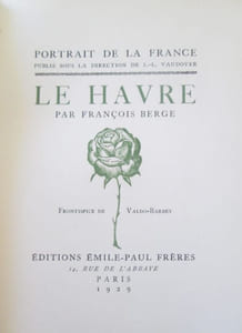 LE HAVRE. Frontispice de Valdo-Barbey.