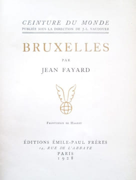 Bruxelles : Frontispice de Haardt.. FAYARD (Jean)