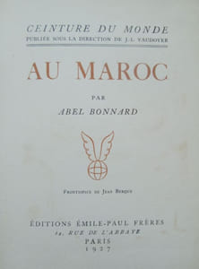 Au Maroc. Frontispice de Jean Berque.