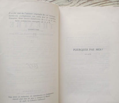 Théâtre VII : Pourquoi pas moi - Sens interdit - Les invités du Bon Dieu - Le miroir.. SALACROU (Armand)