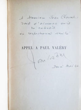 Appel à Paul Valéry, suivi de La poésie objet de civilisation.. LANNES (Roger)