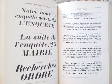 Le Livret typographique, spécimen de caractères.. Deberny & Tuleu - GIRARD