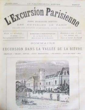 L'excursion Parisienne. Journal des excursions champêtres des environs de Paris.- Du n° 1 au n° 32.. EXCURSION PARISIENNE (L'), Revue