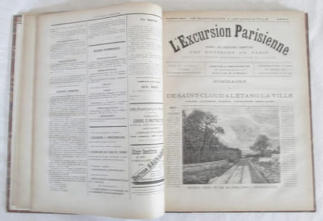 L'excursion Parisienne. Journal des excursions champêtres des environs de Paris.- Du n° 1 au n° 32.. EXCURSION PARISIENNE (L'), Revue