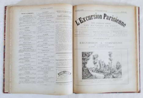 L'excursion Parisienne. Journal des excursions champêtres des environs de Paris.- Du n° 1 au n° 32.. EXCURSION PARISIENNE (L'), Revue