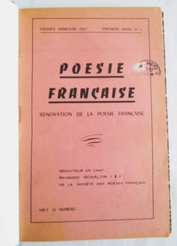 Poésie française. Rénovation de la poésie française. (Collection complète). POESIE FRANCAISE (Revue) 