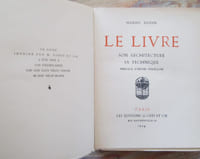 LE LIVRE : Son architecture, sa technique.