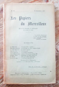 Les Papiers du merveilleux (Revue d'ésotérisme)