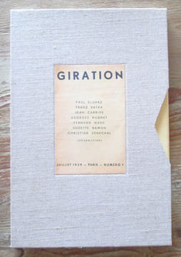 GIRATION. Numéro 1 ( seul paru). Cahier de poésie et d'information.. Paul ELUARD - Franz KAFKA - Jean CARRIVE - Georges HUGNET - Fernand MARC - ...