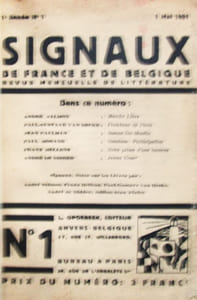Signaux de France et de Belgique. Revue mensuelle de littérature. Collection complète.