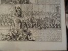 Représentation du parlement d'Angleterre, Les chambres assemblées et la reine sur son throne; l'ordre de la chambre de seigneurs et de celle des ...