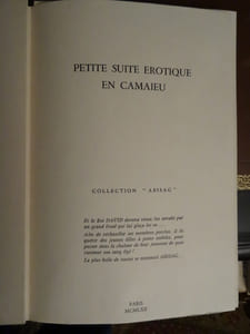 Petite suite érotique en camaïeu.