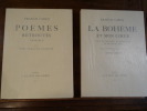 a Bohème et mon cœur suivi de chansons aigres-douces et de petits airs avec un portrait de André Derain et Poèmes retrouvés (1904-1923) avec une ...