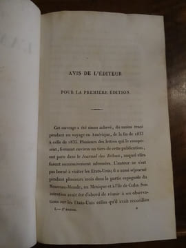 Lettres sur l'Amérique du Nord. Avec une carte des Etats-Unis d'Amérique.. Chevalier, Maurice.