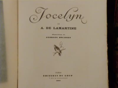 Jocelyn. Illustrations de Georges Bouisset.