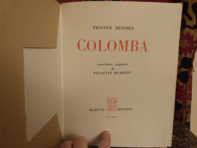 Colomba. Eaux-fortes originales de Paulette Humbert. 