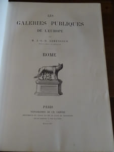 Les galeries publiques de l'Europe. Rome.