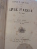 Le Livre de l'Exilé 1851-1870 suivi de Après l'exil manifestes et discours 1871-1875. Quinet, Edgar