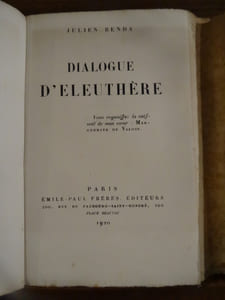 Dialogue d'Eleuthère.
