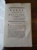 Essai sur la Vraie Religion.. Lecordier, Auguste.