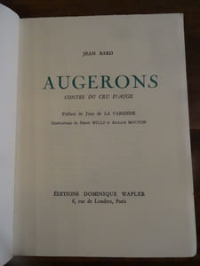 Augerons, contes du cru d'Auge. Préface de Jean de la Varende.