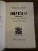 Souvenirs (1895-1918). Précédés d'une introduction par Bernard Grasset.. Leblanc, Georgette.