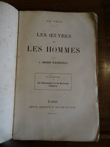 Les Oeuvres et Les Hommes. 1ère partie : Les Philosophes et les écrivains religieux. 2ème partie : Les Historiens politiques et littéraires.