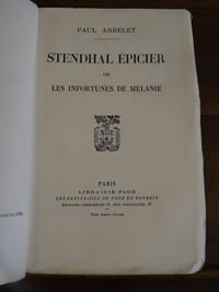 Stendhal épicier ou Les Infortunes de Mélanie.