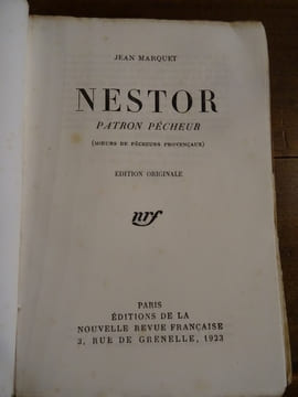 Nestor Patron Pêcheur, ( Mœurs de Pêcheurs Provençaux).. Marquet, Jean