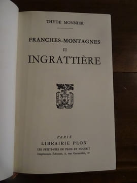 Franches-Montagnes II, Ingrattière.. Monnier, Thyde [Mathilde]