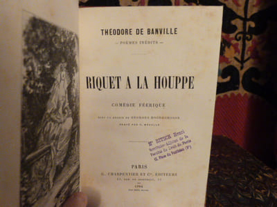 Riquet à la Houppe. Comédie féérique. Avec un dessin de Georges Rochegrosse, gravé par F. Méaulle.

