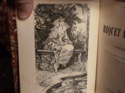 Riquet à la Houppe. Comédie féérique. Avec un dessin de Georges Rochegrosse, gravé par F. Méaulle.
