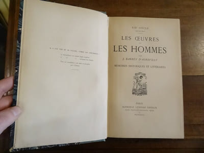 XIXè Siècle (deuxième série), Les Œuvres et les Hommes : Mémoires Historiques et littéraires.

