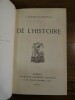 Des Œuvres et des Hommes :  De l'Histoire. Barbey d'Aurevilly