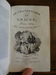 La Chansonnier des Graces pour 1839, avec les airs nouveaux gravés.