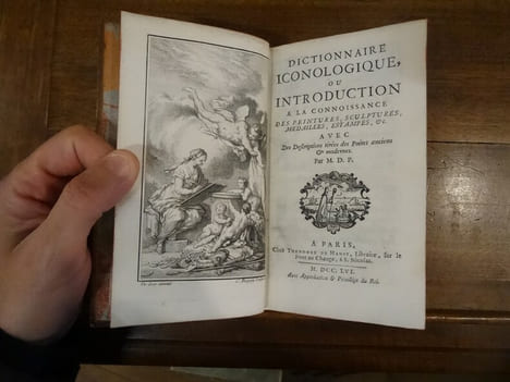 Dictionnaire iconologique, ou introduction à la connoissance des peintures, sculptures, médailles, estampes, &c. Avec des descriptions des poètes ...