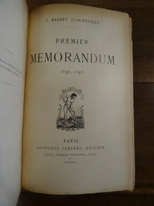 Premier Memorandum 1836-1838. Deuxième Memorandum (1838); Et quelques pages de 1864.