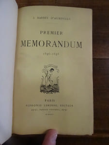 Premier Memorandum 1836-1838. Deuxième Memorandum (1838); Et quelques pages de 1864.