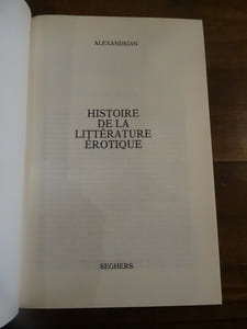 Histoire de la littérature érotique.
