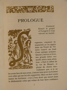 Le Roman de Renart, Version nouvelles de Paul Truffau, Gravures sur bois de Lucien Boucher. 