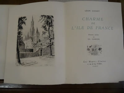 Charme de l'Ile de France. Pointe sèches de Ch. Samson.