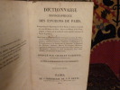 Dictionnaire topographique des environs de Paris, Comprenant le département de la Seine en entier, et partie de ceux de Seine-et-Oise, Seine-et-Marne ...