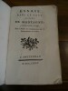 Essais dans goût de ceux de Montagne, composés en 1736.. Argenson, René-Louis Voyer de Paulmy d'.