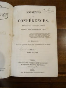 Souvenirs de Conférences, prônes et instructions entendus à Sainte-Valère de 1830 à 1835.