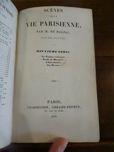 Scènes de la vie parisienne. Deuxième série. La Femme vertueuse - Profil de marquise - l'Interdiction - Les Marana.