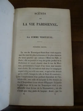 Scènes de la vie parisienne. Deuxième série. La Femme vertueuse - Profil de marquise - l'Interdiction - Les Marana.. Balzac, Honoré de.