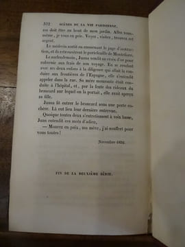 Scènes de la vie parisienne. Deuxième série. La Femme vertueuse - Profil de marquise - l'Interdiction - Les Marana.. Balzac, Honoré de.