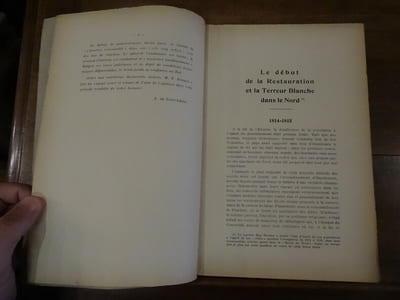 Le début de la Restauration et la Terreur Blanche dans le Nord (1814-1818). Préface de M. A. de Saint-Léger.